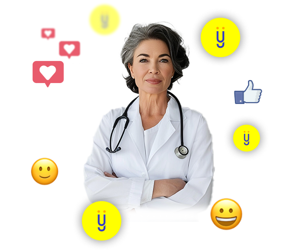 Equipe de operações em saúde analisando o feedback dos pacientes e insights operacionais
