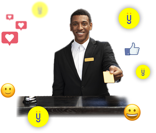 Gerente de hotel analisando feedback espontâneo dos hóspedes e prioridades operacionais em um dashboard