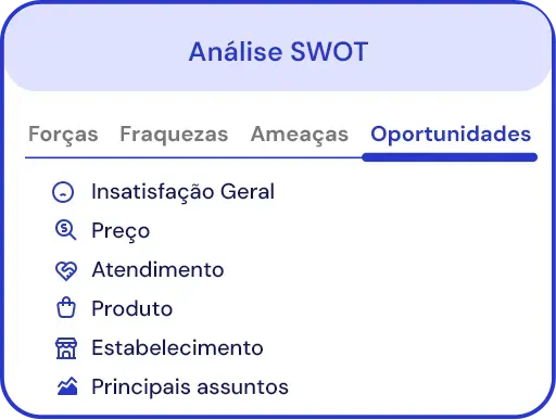 Tela da Yellow Tokens exibindo análise SWOT com oportunidades de mercado